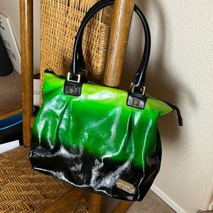 Rare Gwen Stefani L.A.M.B. Bag. Lime green and black with gold details.